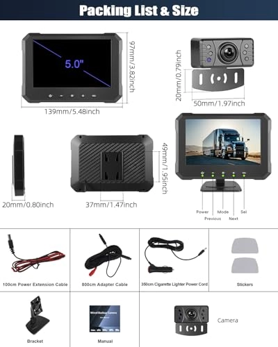 Wireless Rear View Camera Kit - Night Vision Wireless 1080P