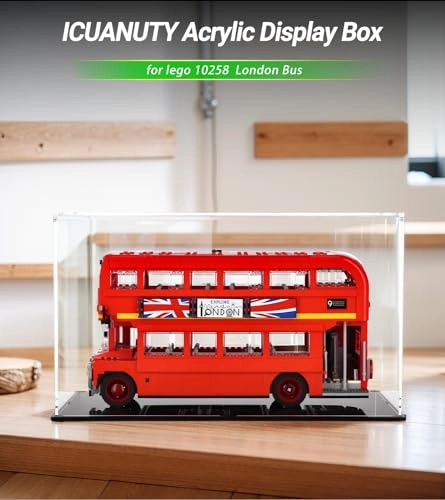 Acrylic Display Case - 40 x 25 x 25 cm for Lego Creator London Bus 10258