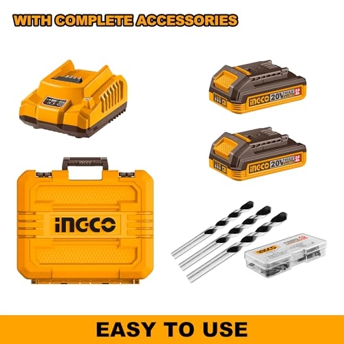 Impact Drill - 20V 55Nm 47-Piece Accessory Set