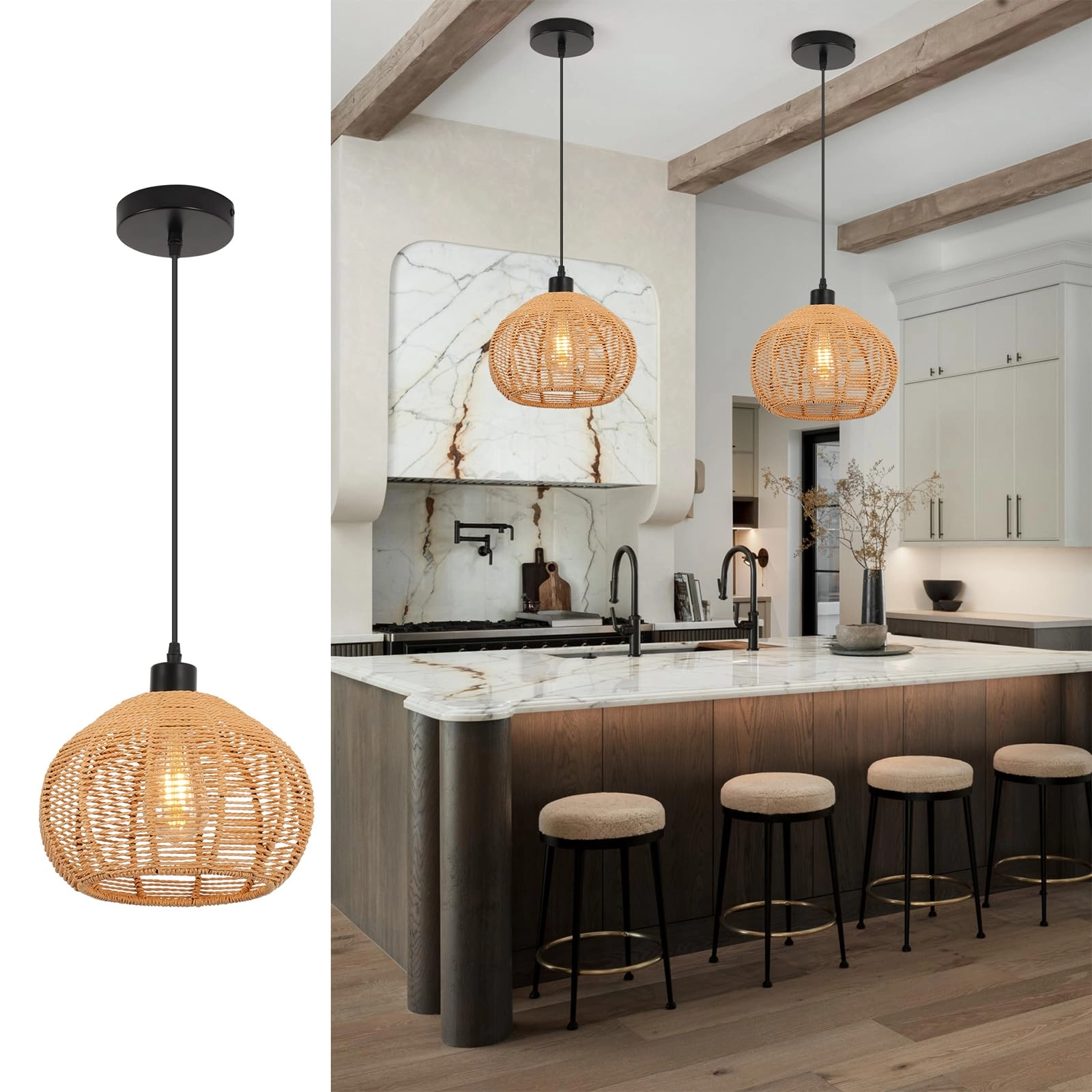 Rattan Lamp - Pendant 31cm