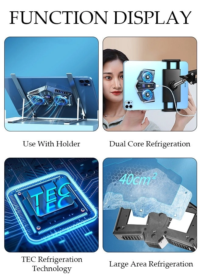 Phone Cooling Fan - Semiconductor Cooling RGB Lights
