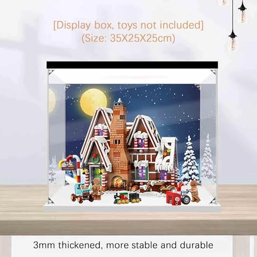 Acrylic Display Case - 35x25x25cm Dustproof Transparent