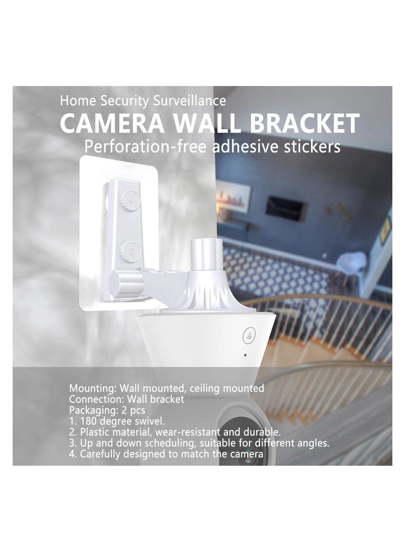 Wall Mount - 2 Pack Compatible with Blink Mini Pan Adjustable