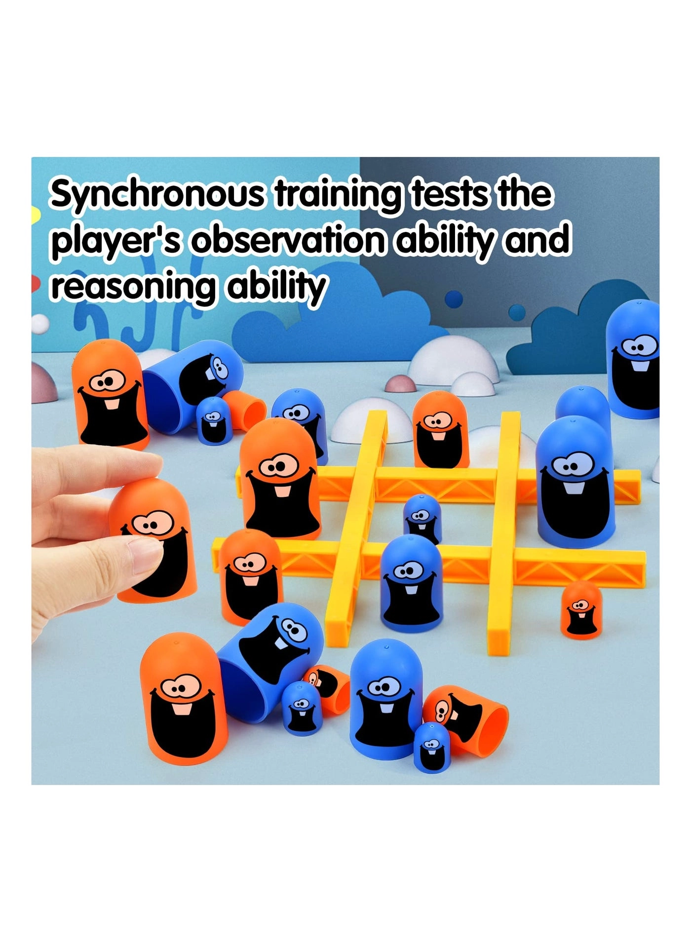 Big Eat Small Tic Tac Toe - Parent-Child Interactive Portable Travel Toy