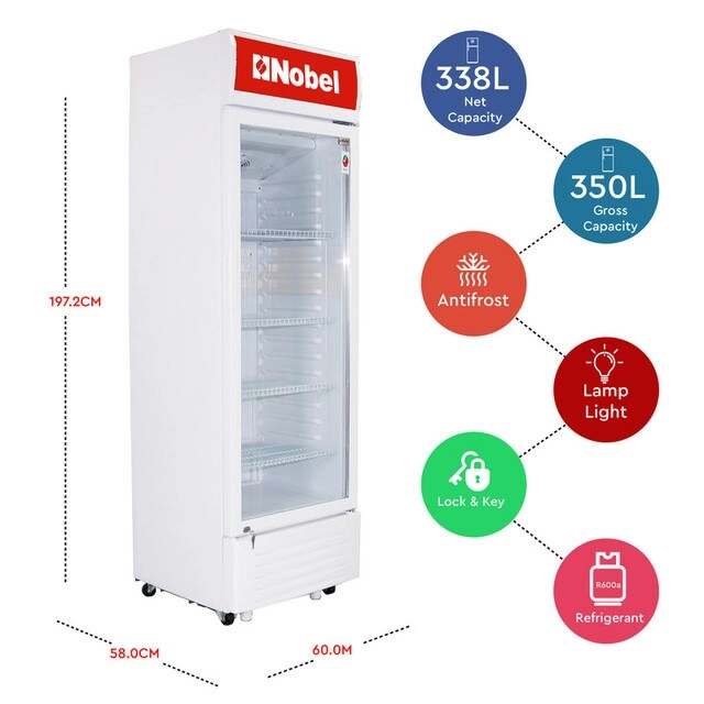 Showcase Chiller - 338 L 2-10 Degrees Celsius