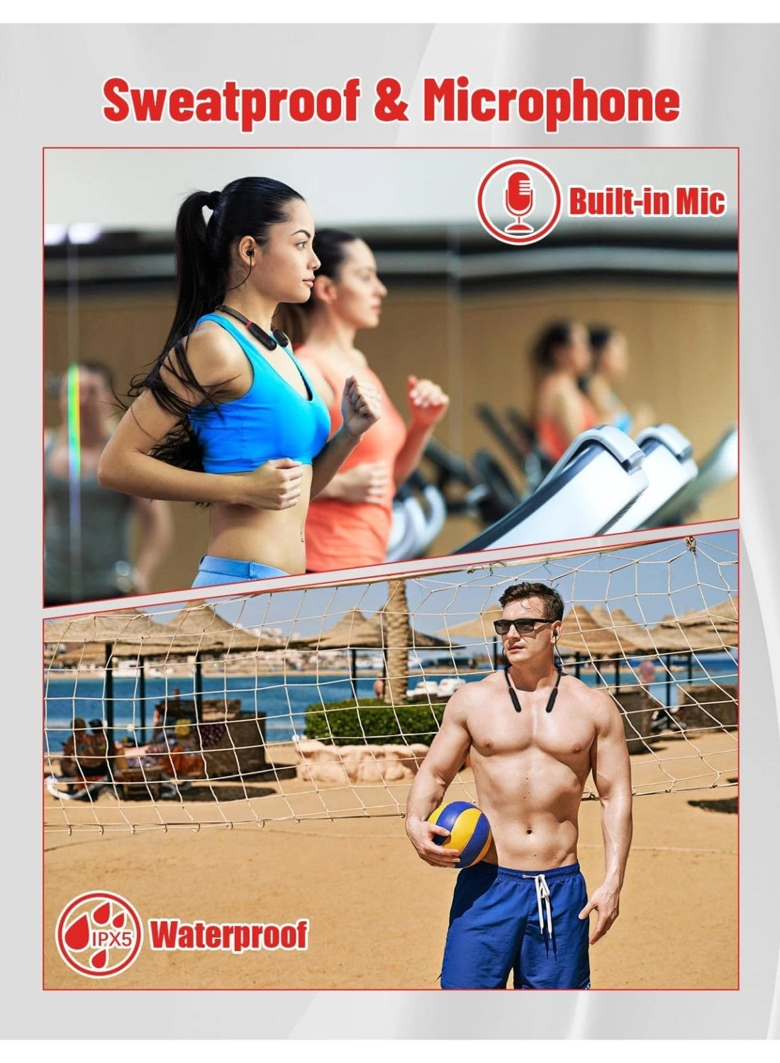 Neckband Bluetooth Headphones Wireless Headphone