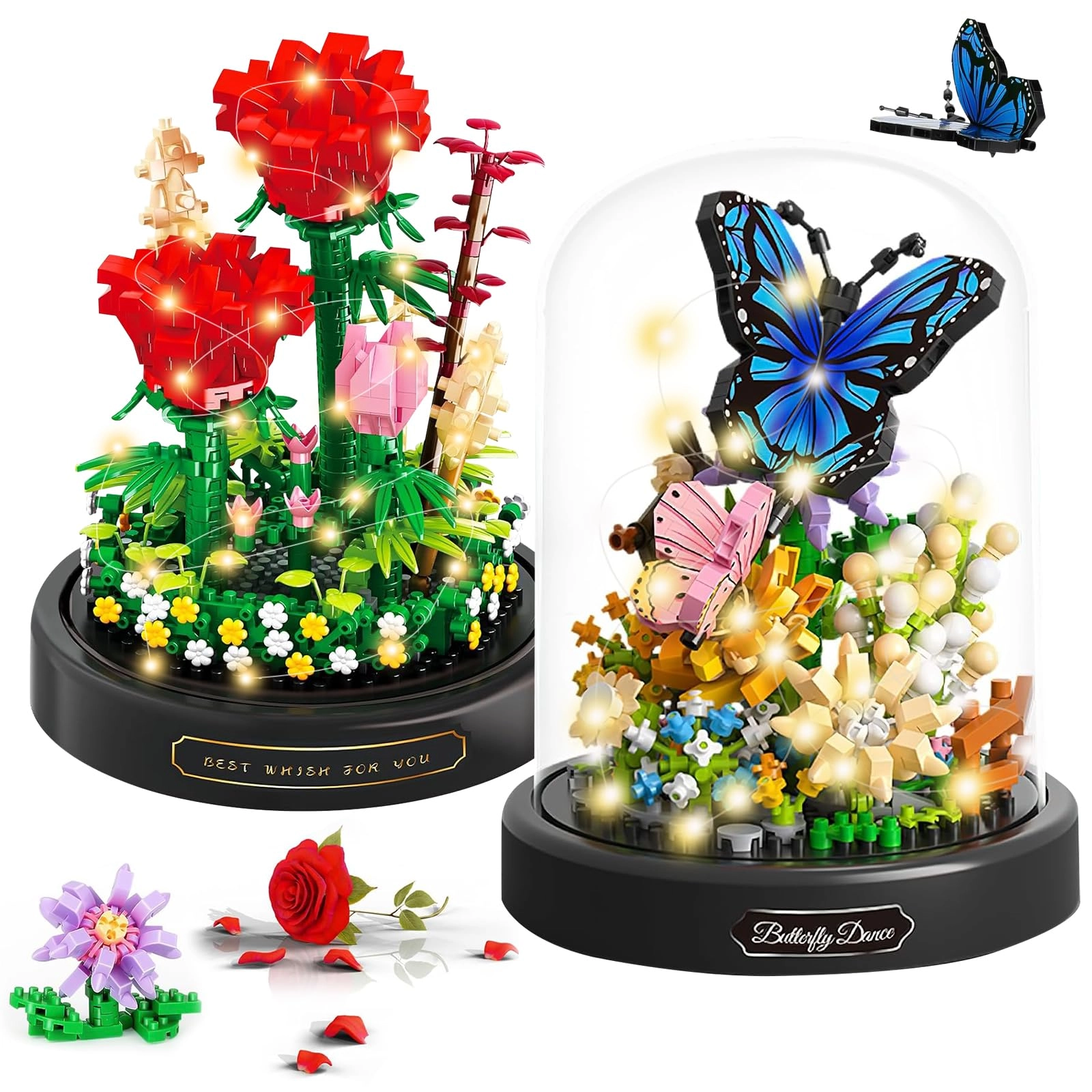 VZZNN Flower Bouquet Building Set - 2 pcs