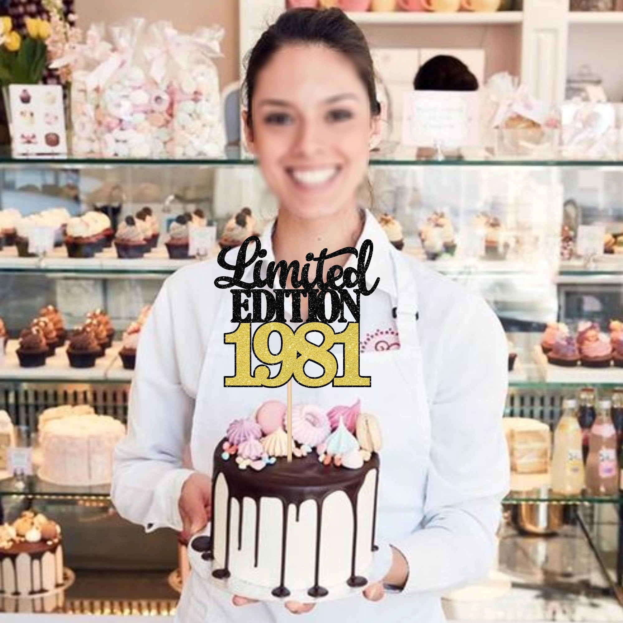 Limited Edition 1981 Cake Topper - 1 pcs 45th Birthday