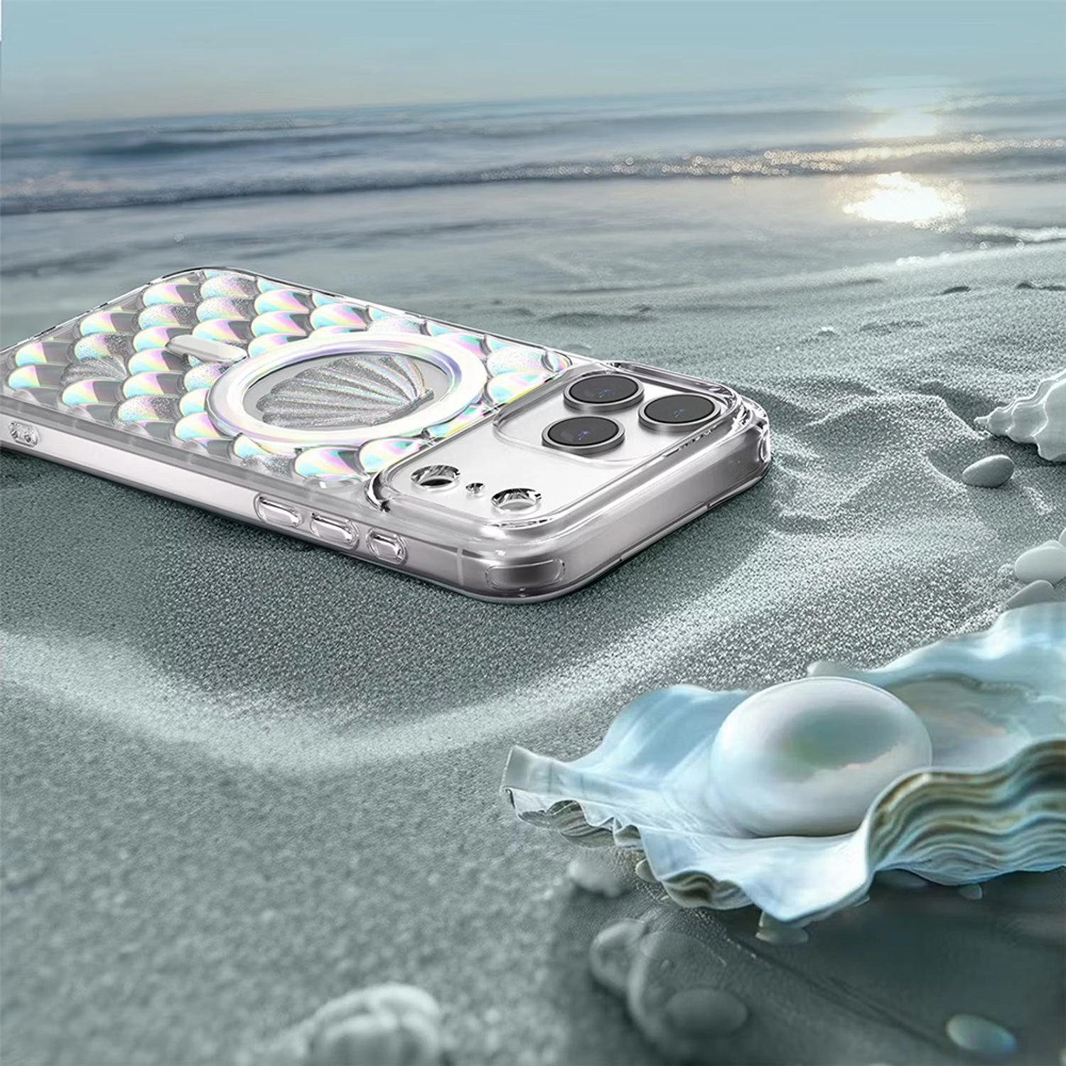 Pearl 3D Ocean Case with MagSafe for iPhone 17 Pro