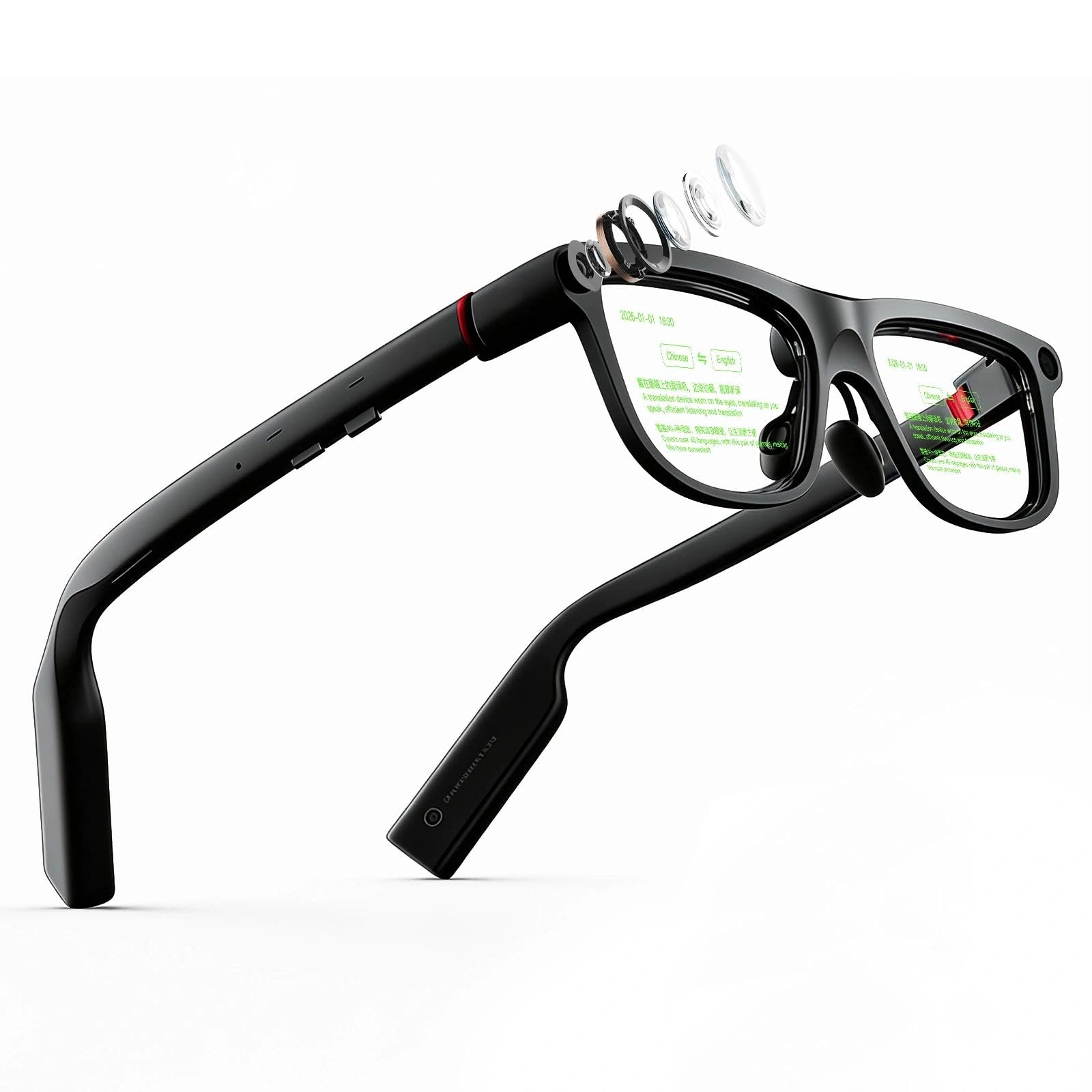 Domars Smart AI Translation Glasses - 261 languages online 9 languages offline 64GB