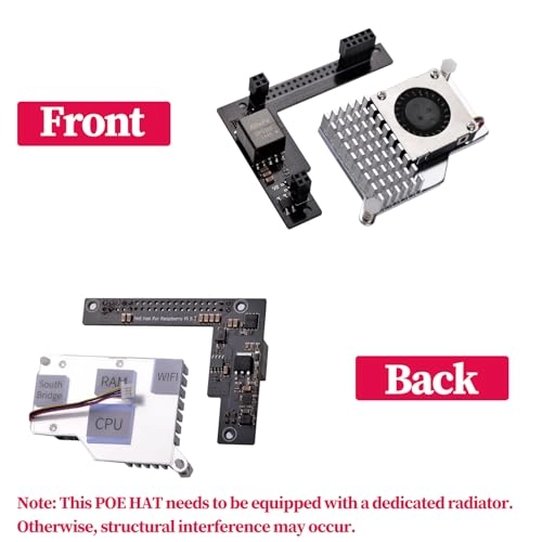 PoE HAT - 36-57V 25 Watts IEEE802.3af/at 1 Gigabits Per Second