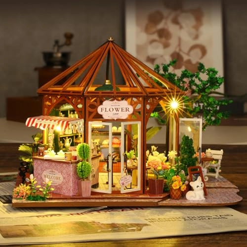 DIY Miniature Dollhouse Kit - Wooden 29 x 20.7 x 22 cm LED