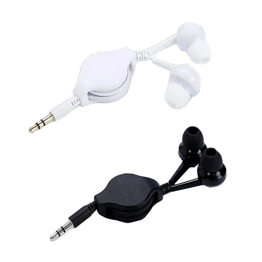 ThtRht Retractable Earphone Wired Earbud Pack