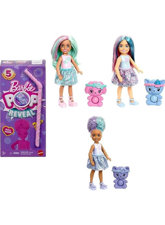 Barbie Pop Reveal Chelsea - 5 Surprises Scented Colour Changing Ages 3+