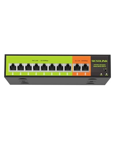 POE Switch - 120 W 8 IEEE802.3af/at 2 Gigabits Per Second