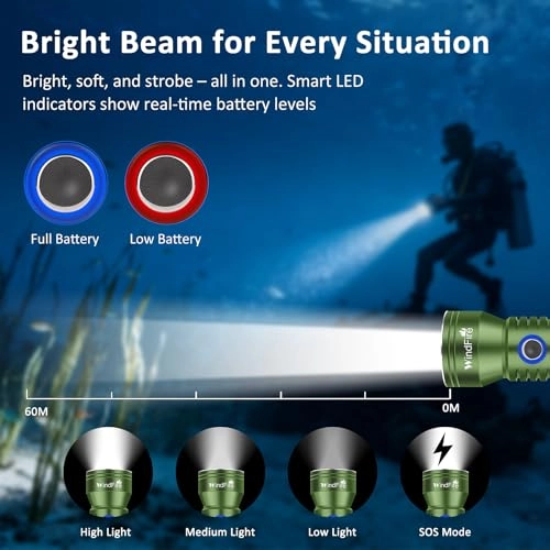 X1 - Scuba Dive Light IPX8 210 Feet Underwater