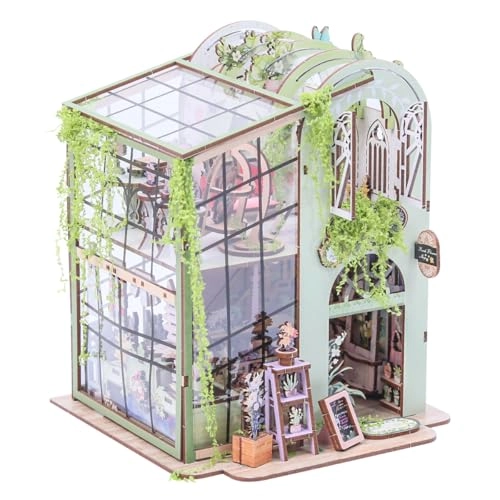 Miniature Flower House Kit - Dollhouse Booknook 3D Wooden Puzzle