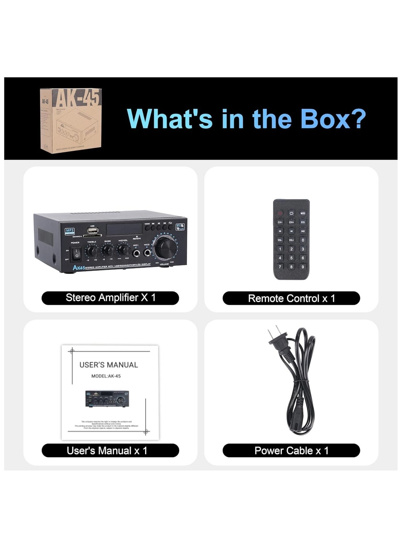 AK45 Pro - 2 channels 30 Watt
