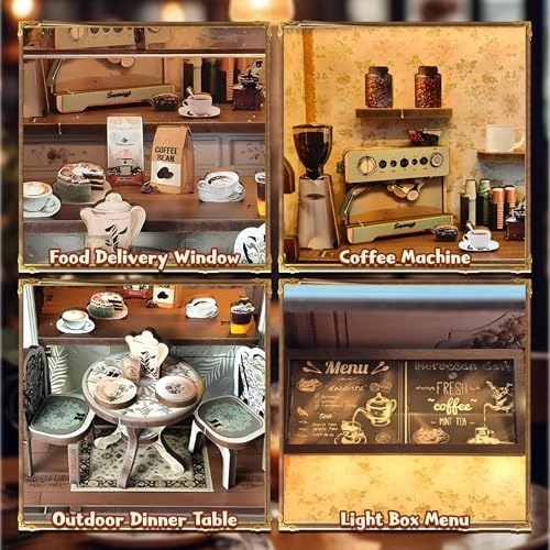 Coffee Shop Book Nook Kit - Retro Coffee Shop