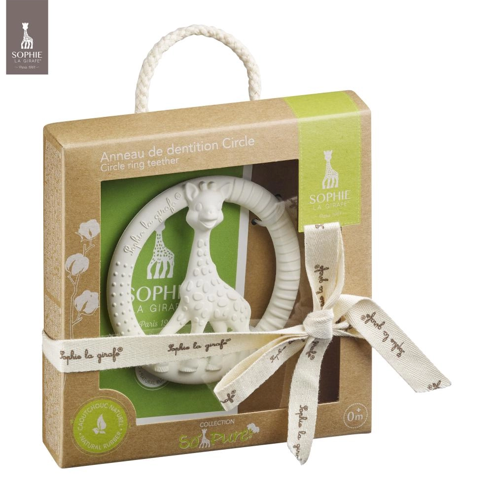 So'Pure Circle Teether - 100% natural rubber Multicolor