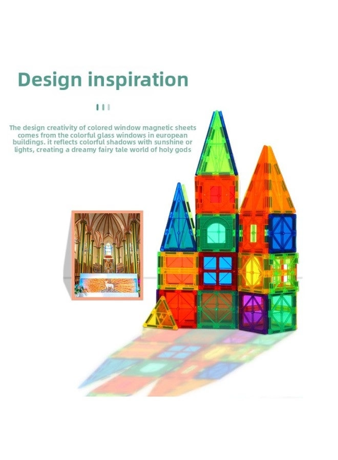 Color Window Magnetic Piece Building Blocks - 82 pcs
