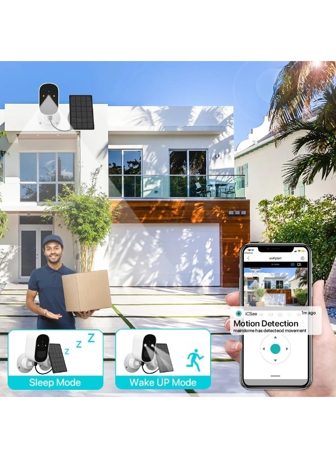 Wireless Solar Security Camera 2K
