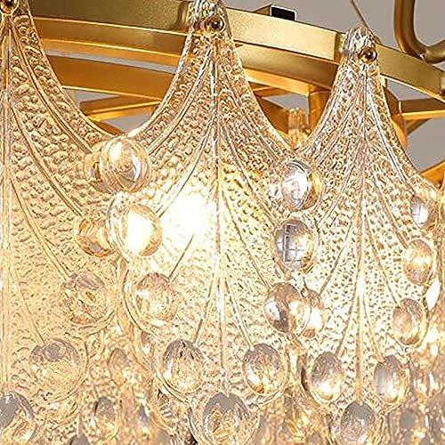 E14 Nordic Light Luxury Crystal Chandelier - Hanging Wire 100cm