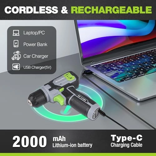 Cordless Drill Driver - 2 Ah 8V