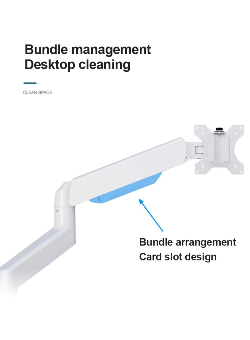 Full Motion Tilt Swivel Single Monitor Arm - 13-32 inch 100 x 100 or 75 x 75 mm