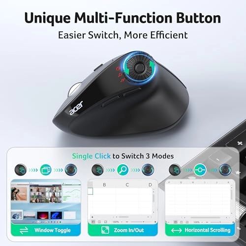 Dual Mode Ergonomic Mouse - Bluetooth 2.4G