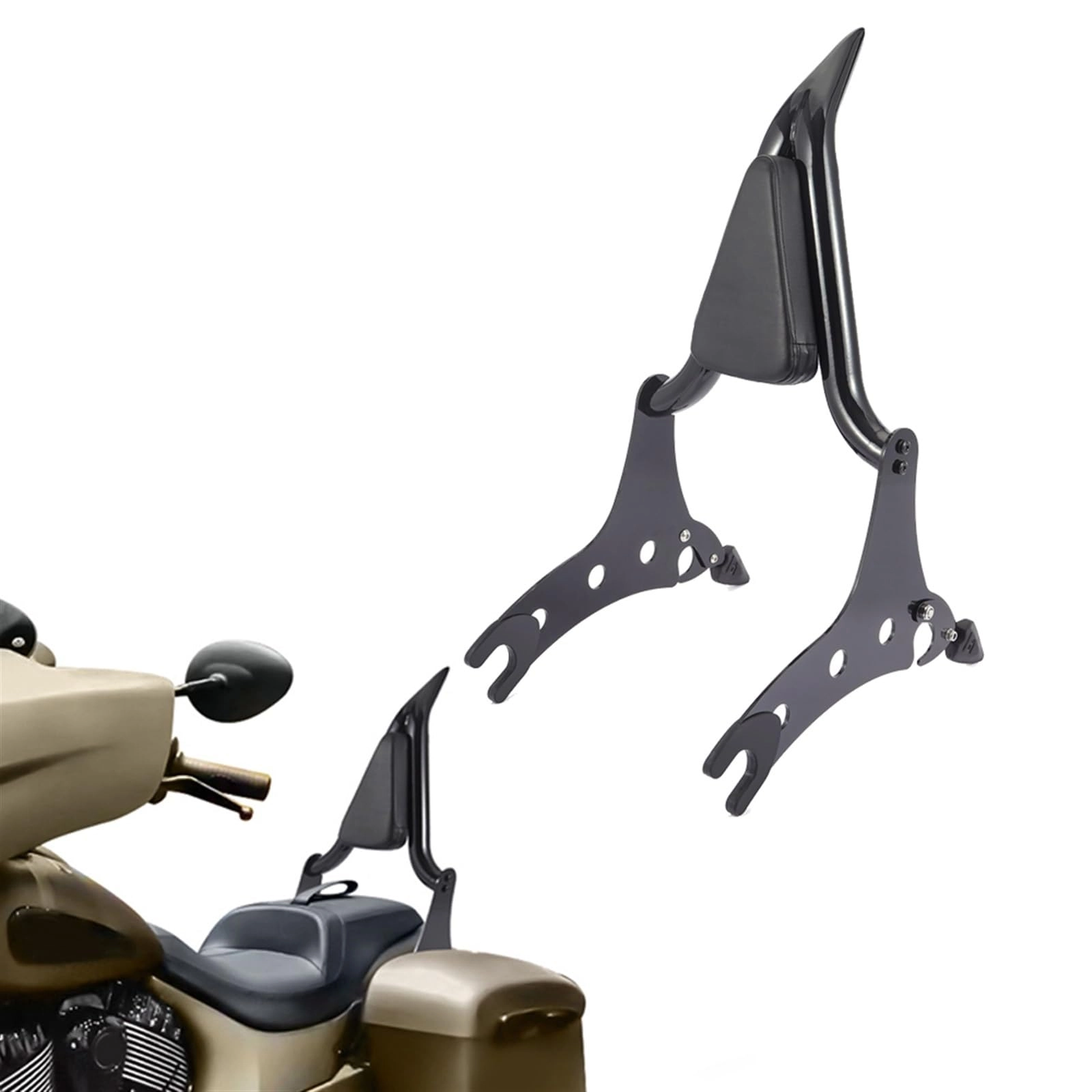 DCXXAN Rear Passenger Backrest Sissy Bar - Indian Springfield 2016-2023