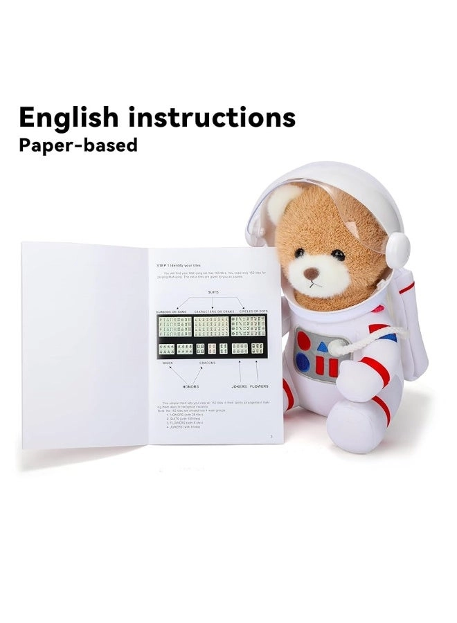 Travel Mini American Mahjong Set - 166 White Tiles Includes Jokers Panda Bag