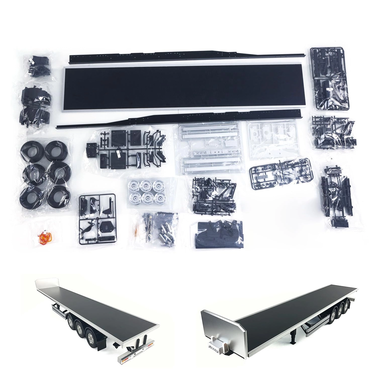 wheelfun Flatbed Semi Trailer - 1:14 Scale