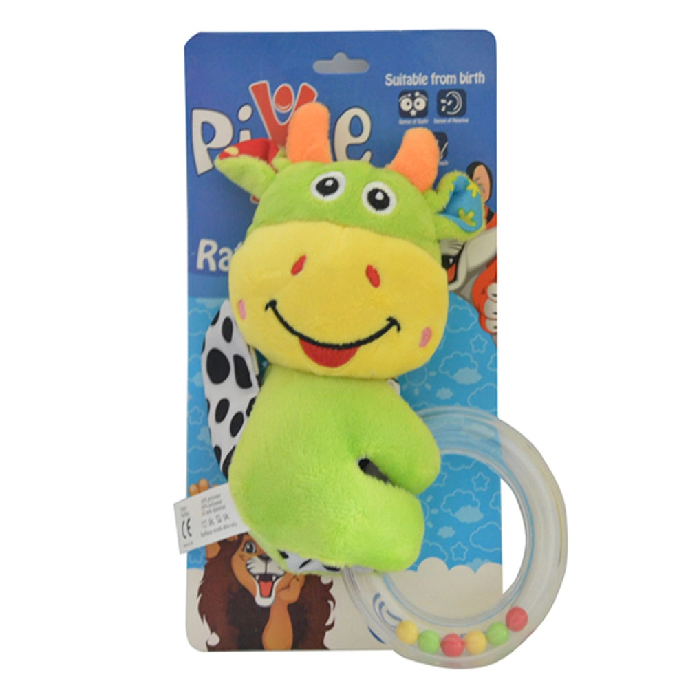 Baby Cattle Round Rattle Toy - Suitable for 0 month & above Fabric material
