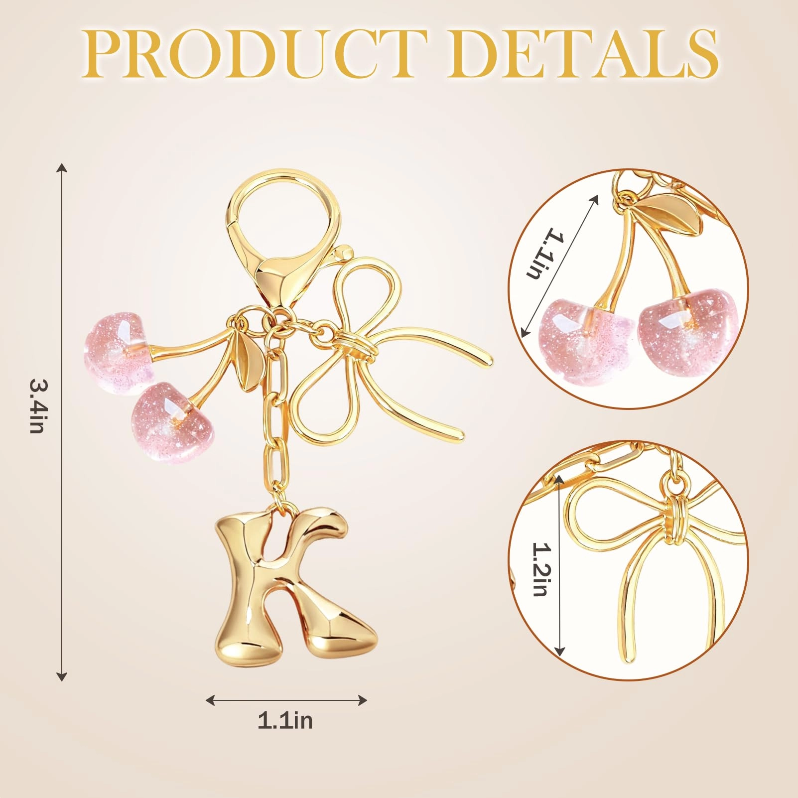 Initial P Keychain - Letter