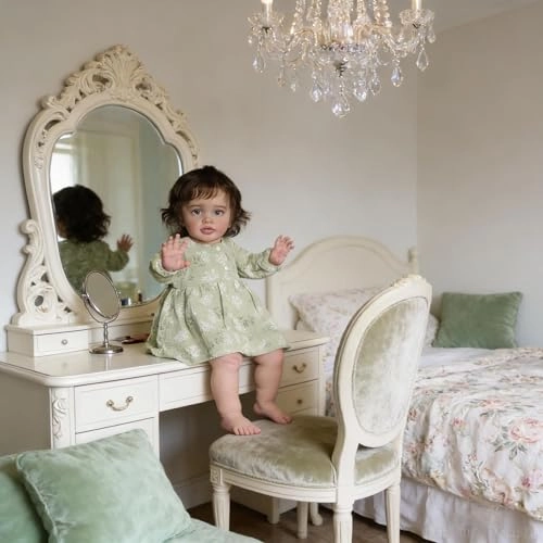 Pippa Reborn Baby Doll - 26 inch Cotton Vinyl Hand-rooted Curly Hair Ages 3+