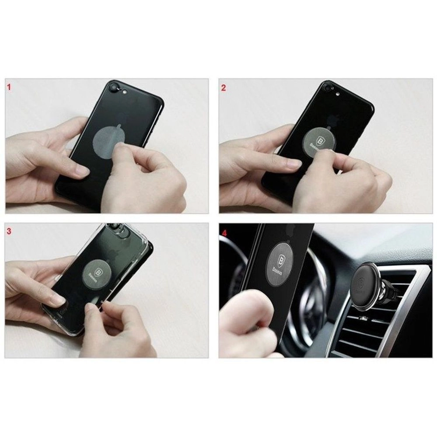 Magnetic Air Vent Car Holder - 360-degree adjustment