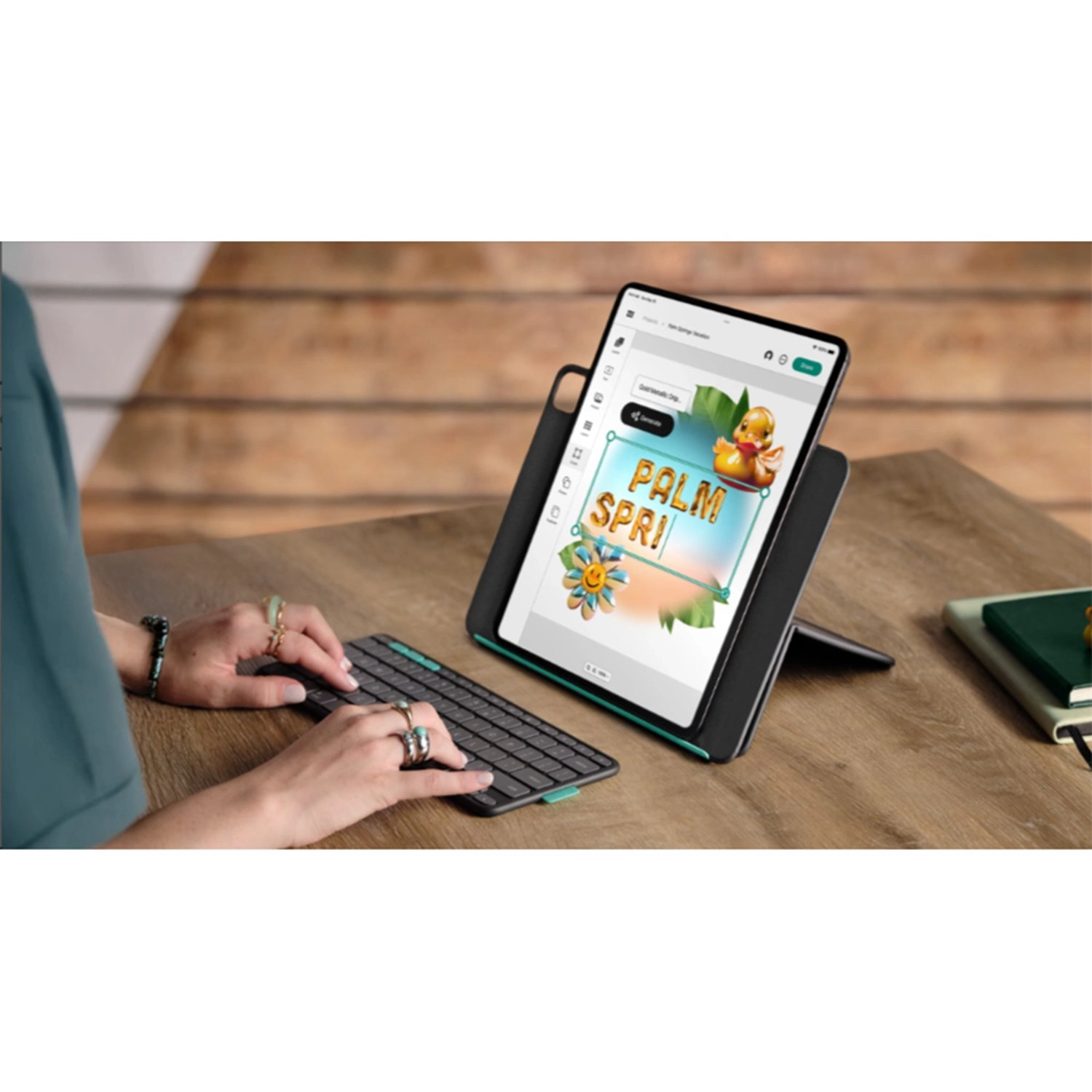 Keyboard Folio Case with Detachable Bluetooth Keyboard for iPad Pro 13-inch (M4) and iPad Air 13-inch (M2, M3)