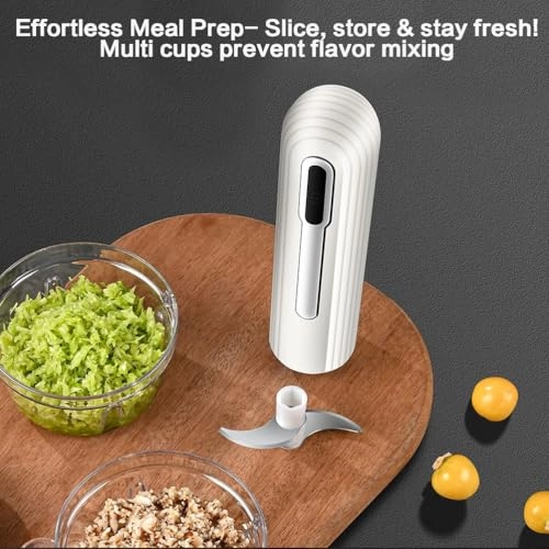 Food Processor - Cordless USB Rechargeable 4-Cup