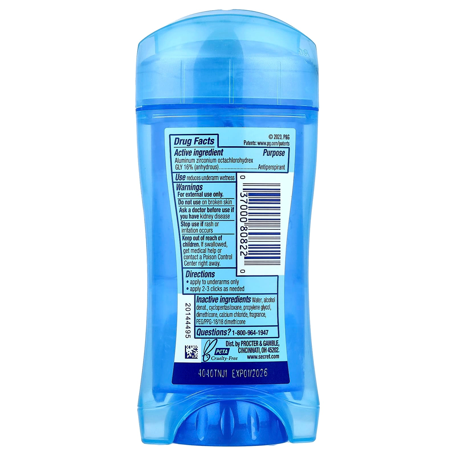 Outlast Antiperspirant and Deodorant Clear Gel - Completely Clean 200 gram