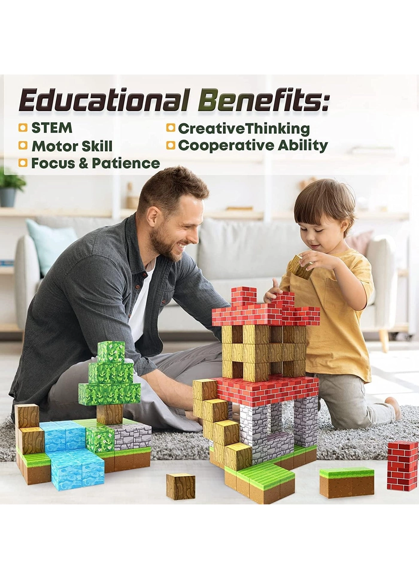 Magnetic Blocks - Minecraft 100pcs