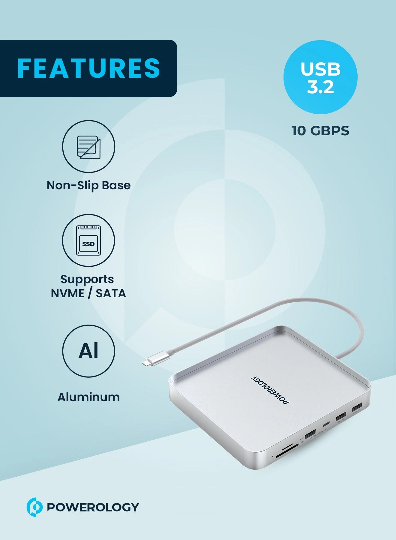 PMSSDD - 24” iMac Compatible USB-C Hub SSD Enclosure 10GBPS