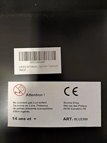 Stay Cool + Crack List + Bottle Opener - French 16 years and up