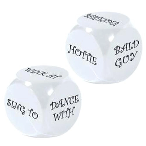 Beistle Decision Dice - Bachelorette Party 1.25” White/Black