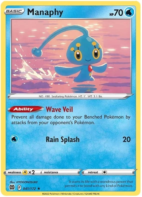 Pokemon USA, Inc. Manaphy - 041/172 - Brilliant Stars