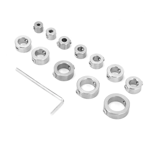 Drill Depth Stop Collar - stainless steel 12 piece(s) 3,4,5,6,7,8,9,9.5,10,12,14,16mm