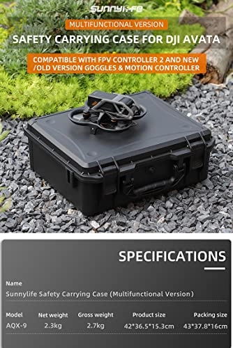 Case for DJI Avata - 42 x 36.5 x 15.3 cm Compatible with FPV Controller 2 and Goggles Integra/ Goggles 2 & Motion Controller Waterproof