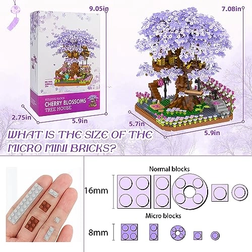 Cherry Blossom Bonsai Tree - Mini Micro Japanese Sakura Tree House