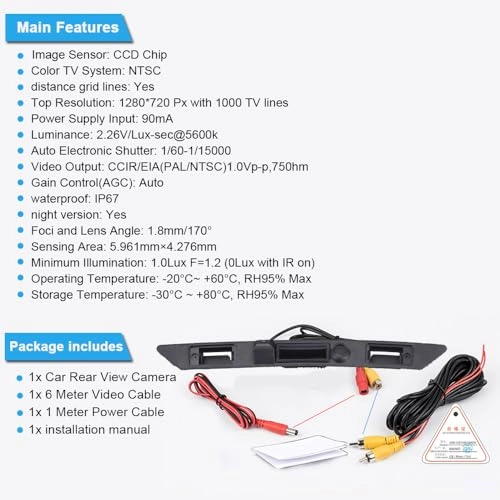 Brake Light Camera - Night Vision 628 x 586 px