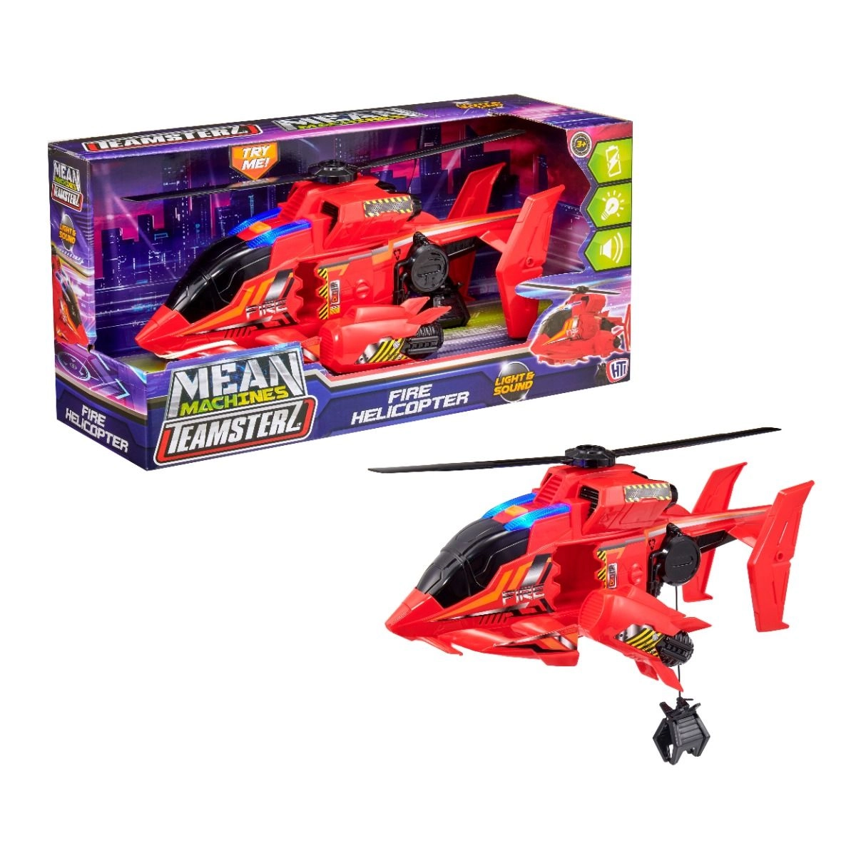 Mean Machines Light And Sound Fire Helicopter